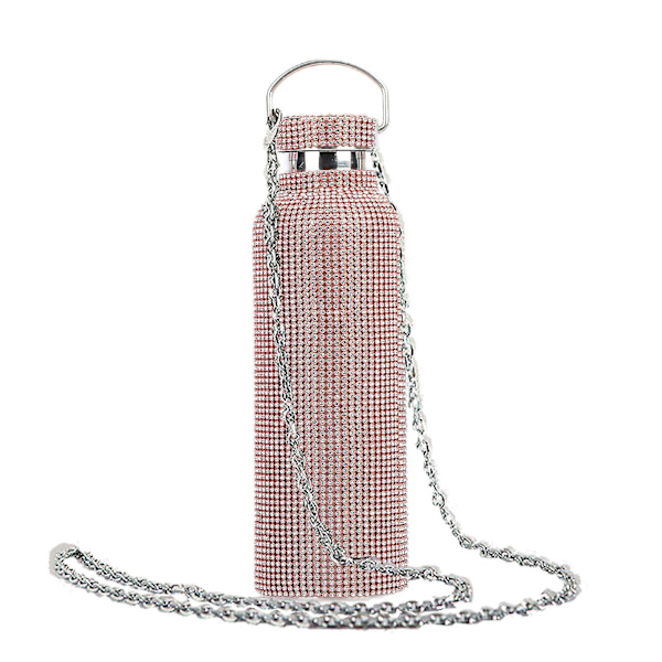 350ml/500ml/750ml isolerad flaska strass inlagd thermal rostfritt stål Barnisolerad vattenkopp för resor Rose Gold 750ML