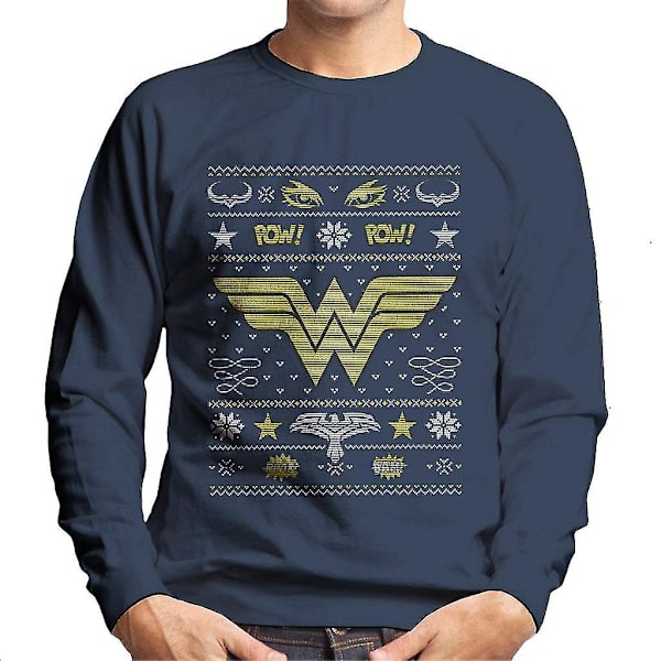 Wonder Woman Christmas Pow Pow herrtröja