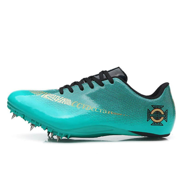 Friidrottsskor för män Spikes Track Race Hoppande Sneakers Professionell löpning Nail Spikes Skor 3Ctg258 Cyan 37