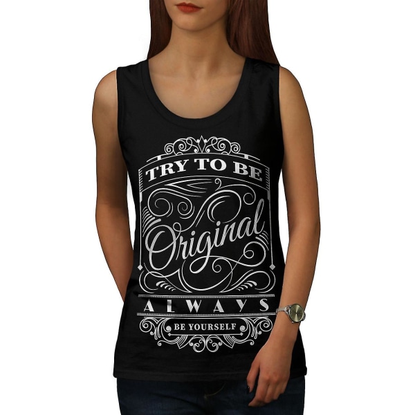 Try To Be Unique Women Blacktank Top L