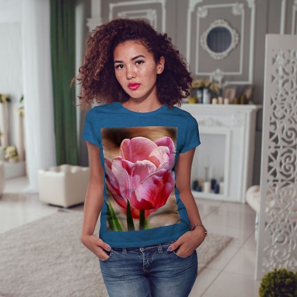 Summer Flower Sun Dam Royal Bluet-shirt XL