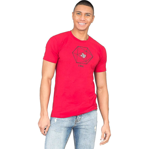 The Big Bang Theory Sheldon Cooper 20-sidig tärning D20 Röd t-shirt för vuxna Large