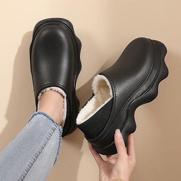 Dambomullstolfflor Modesandaler Utomhus Halkfria inomhusskor Yj2024 Black 40-41