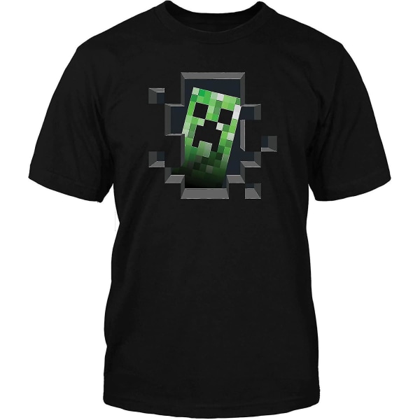 Jinx Minecraft Creeper Inside Basic Tee Shirt för män 2XL