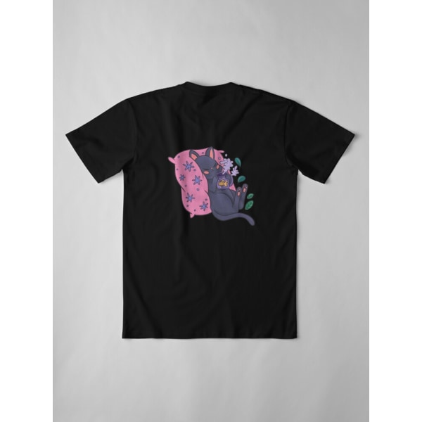 Söt Kitty med tekopp Premium T-shirt Black 2XL_Back