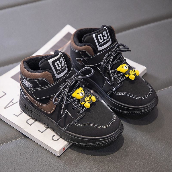 Sneakers för barn Andas Pojkar Flickor Skateboard Skor Löparskor 02 Black 26
