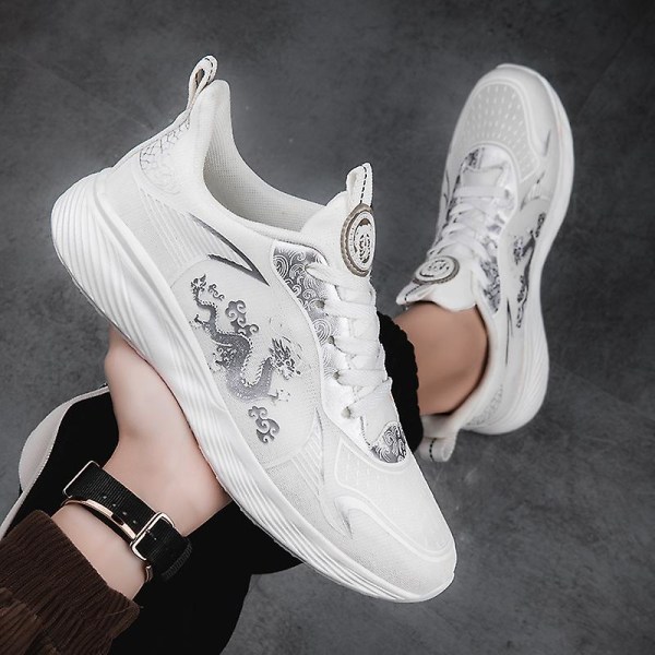 Casual för män Andas Mode Flat Shoes 0315 White 37