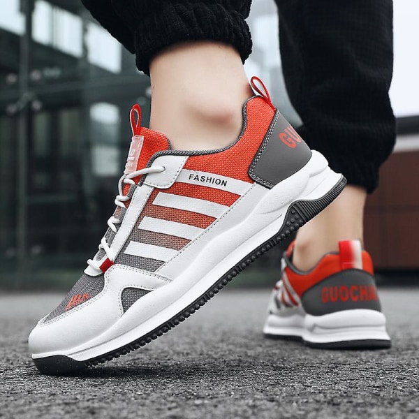 Herrskor Andas Sneakers Trendiga Casual Skor Löparskor Yj865 WhiteRed 42