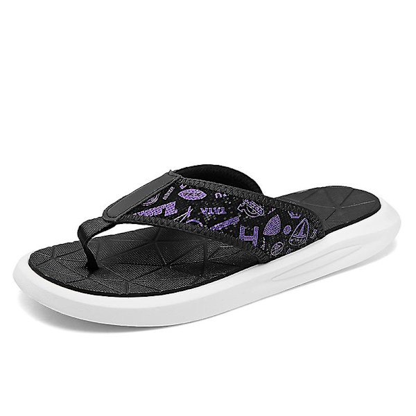 Herrflip-flops stringtrosor Sandaler Komforttofflor för stranden 3C23313 Purple 44