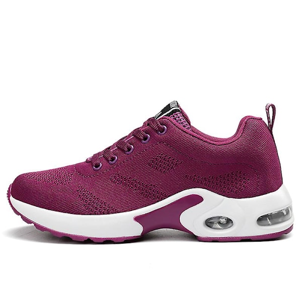 Air Cushion Sneakers för damer Shoes Damping Running Shoes 1727 Purple 37