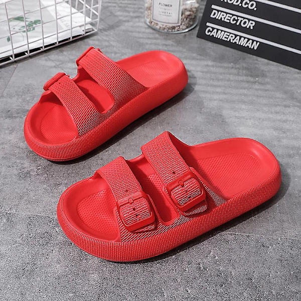 Herrsandaler Halkfria strandskor Modetofflor Fr2885 Red 43