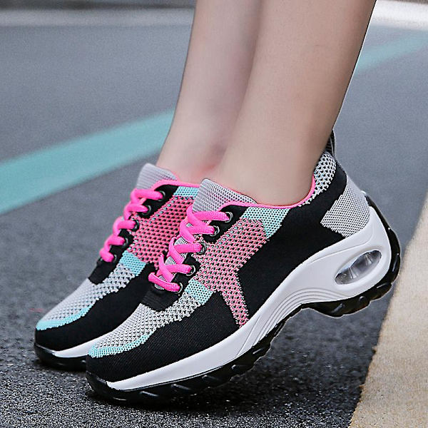 Damsneakers Andas löparskor Mode Sportskor 3A917 BlackPink 41