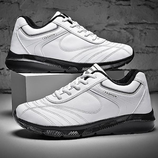 Herr Dam Sneakers Andas Promenadskor Mode Sportskor Äldre Skor H6870 White 41