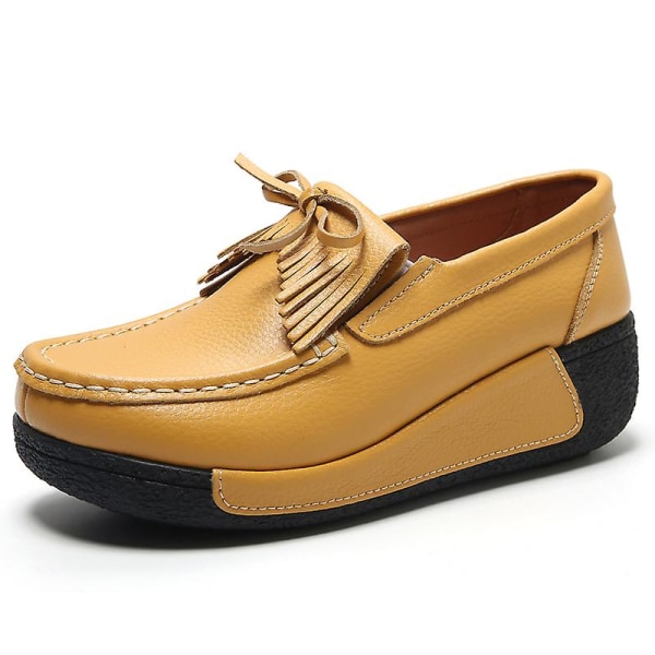 Damer Casual Mode Skor Loafer Skor Mamma Skor 3Au18798 Yellow 36