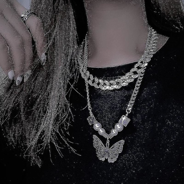45cm kubanskt halsband inlagt strass hiphopkedja kubansk Ick Link Party Smycken Present Gold