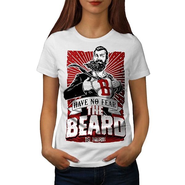 The Beard Is Here Whitet-shirt för kvinnor M