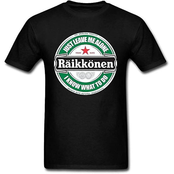 Jojon Men's For Kimi Raikkonen Leave Me Alone Circular Logo Kortärmade T-shirts M