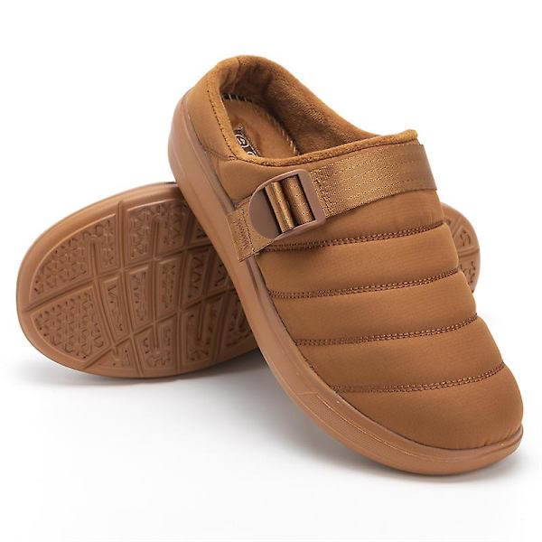 Herr bomullstofflor Varma vinterhalkfria skor Hk999 Brown 41
