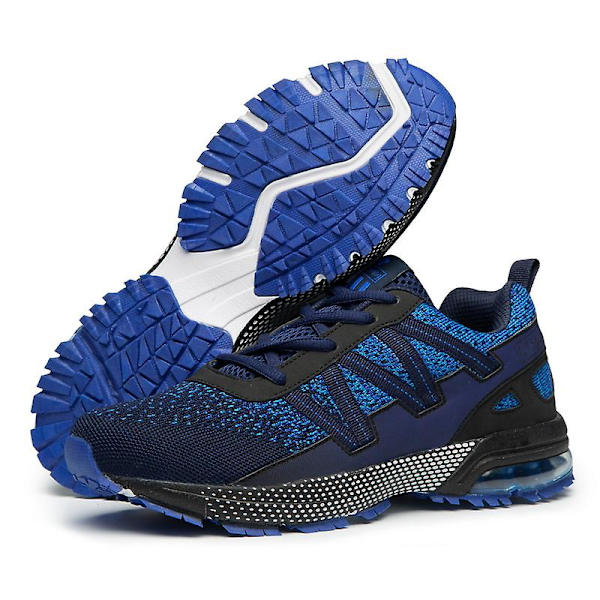 Sportlöparskor för män Andas Slitstarka Sneakers 8901 Blue 41