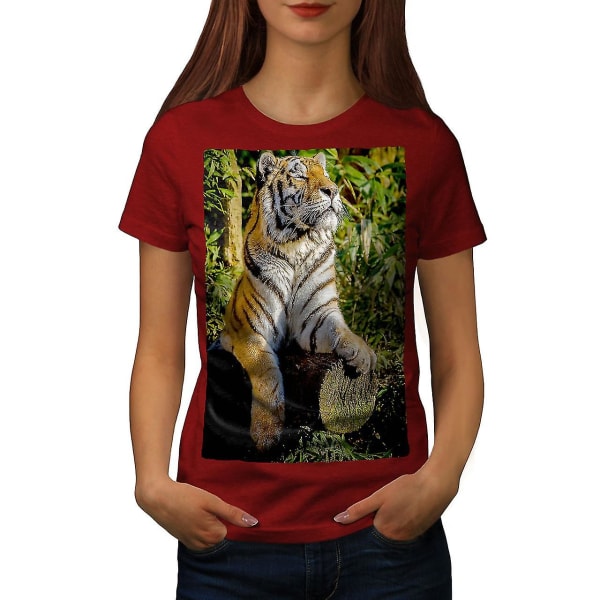 Tiger Sunshine Animal Kvinnor Röd-skjorta 3XL