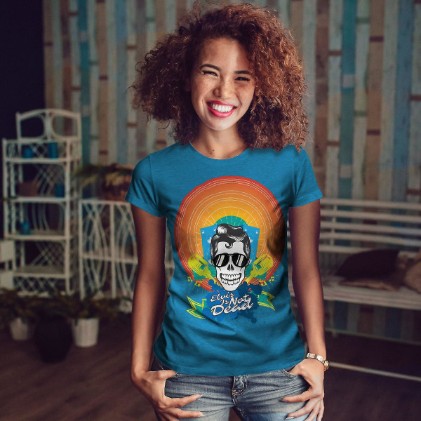 Elvis Skull Kunglig T-shirt för kvinnor S
