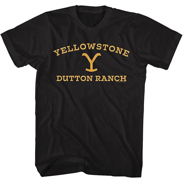 Yellowstone Herr T-shirt logotyp Dutton Ranch Svart Vuxen Kortärmad T-shirt Grafiska T-shirts 3XL