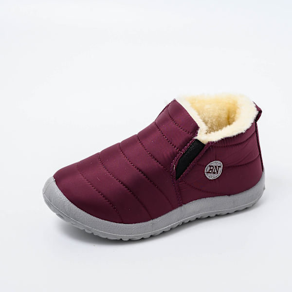 Herrstövlar Lätta vinterskor för män Snowboots Vattentäta Vinterskor Plus Size 47 Slip On Unisex Ankel Vinterstövlar Purple 36