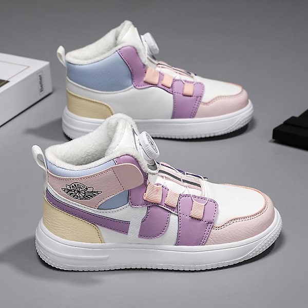 Sneakers för barn Löparskor med vridknapp Mode Pojkar Flickor Sportskor 2Lz708 Pink 34