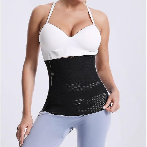 Waist trainer för kvinnor Bastu Mesh Andningsbar Trimmer Bälte Modelleringsrem Mage Kroppsformare Kompressionslinda Shapewear, 5m