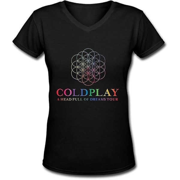 Coldplay A Head Full Of Dreams Fan Tour 2016v Neck T-shirt för kvinnor M