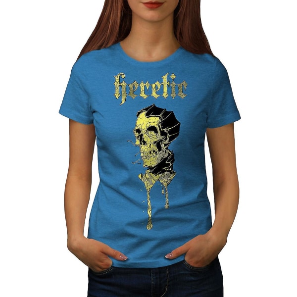 Heretic Metal Goth Dam Royal Bluet-shirt XL