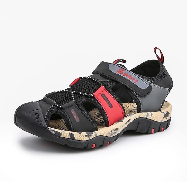 Herrsandaler Mode Strandskor Dam Halkfria Casual Skor m998 BlackRed 42