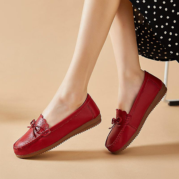 Damskor Mode Casual Platta damskor mn5806 Red 41