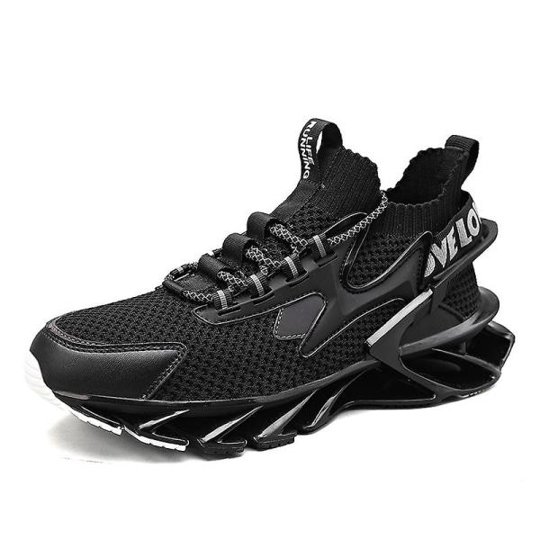 Basketskor för män Aldult Bekväma Sneakers Utomhussportskor 3B2081 Black 40