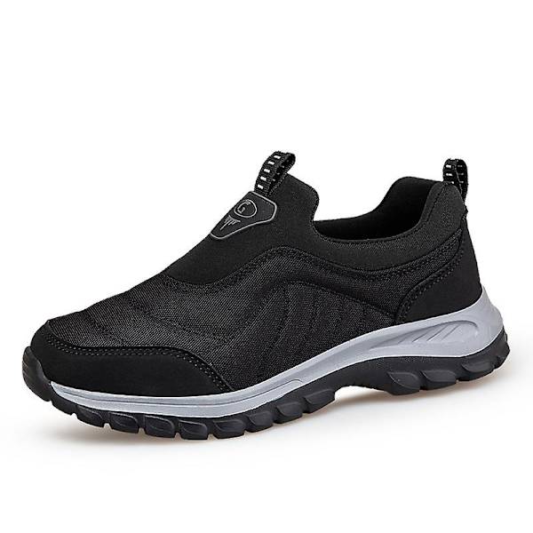 Män Kvinnor Sneakers Andningsbara promenadskor Mode Sportskor Äldreskor Yj9207 Black 44