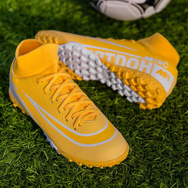 Fotbollsskor för herr, halkfria fotbollsskor, Gräs Fotbollssneakers Yj8508A Yellow 41