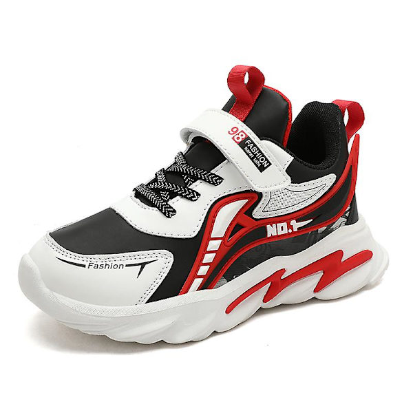 Sneakers för barn Halkfria ventilerande sportlöparskor Fr2023 BlackRed 34