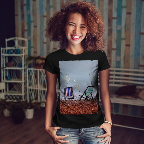 Flock Sea Photo Women Blackt-shirt S