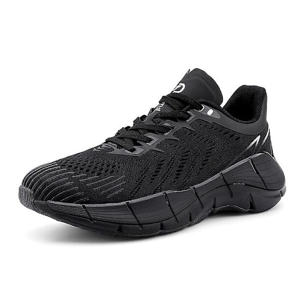 Herr Sport Löparskor Flygande Vävd Casual Sneakers Frlt55 Black 46