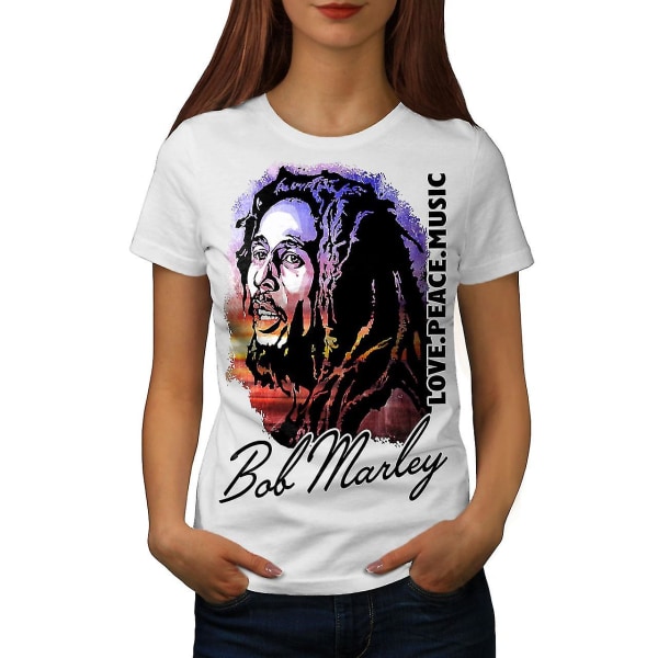 Bob Marley Love Celebrity Women T-shirt M