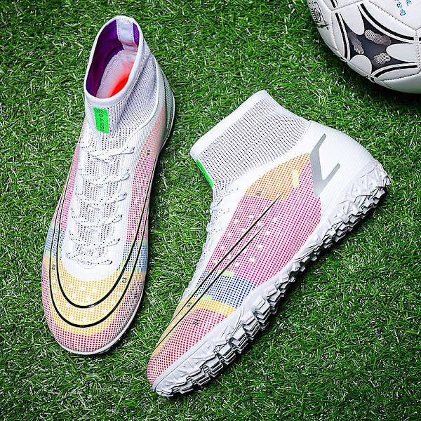 Fotbollsskor för män Halkfria fotbollsskor för herr, Gräs Fotbollssneakers Ck14 Pink1 44
