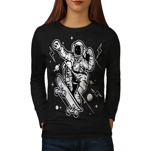 Space Man Kvinnor Svart Långärmad T-shirt L