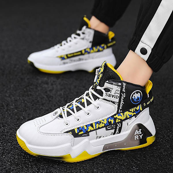 Basketskor för män Halkfria ventilerande Sneakers Löparskor Mesh Basket Boots d105