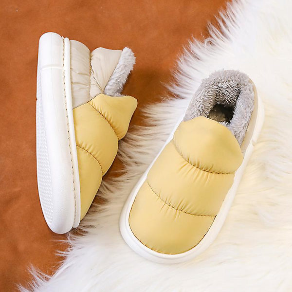 Snöskor för barn Pojkar Flickor Stövlar Varma ankelstövlar Halkskyddade vinterskor 831Cxn Beige 34