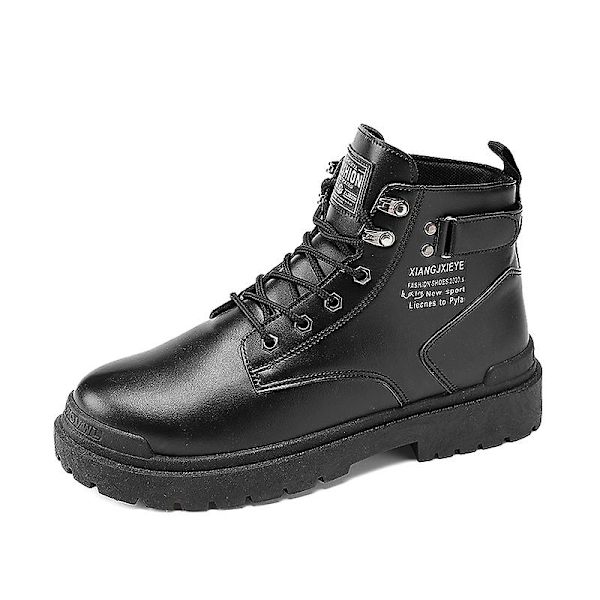 Män Läderskor Herrskor Mode Casual Svarta körskor 8607 41