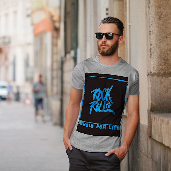 Rock And Roll Life Men Gråskjorta XXL