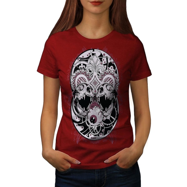 Ögongloben Creepy Horror Kvinnor Röd-skjorta 3XL