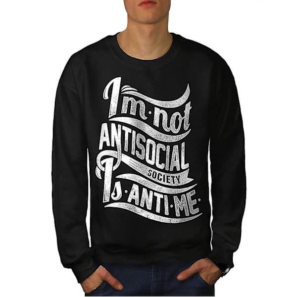 Inte antisocial Cool tröja för män M