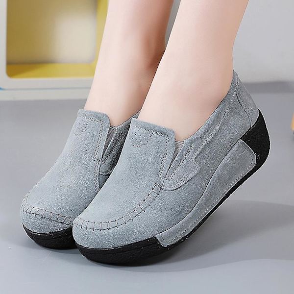 Damskor för casual Loaferskor Mammaskor 3A5588 Gray 42