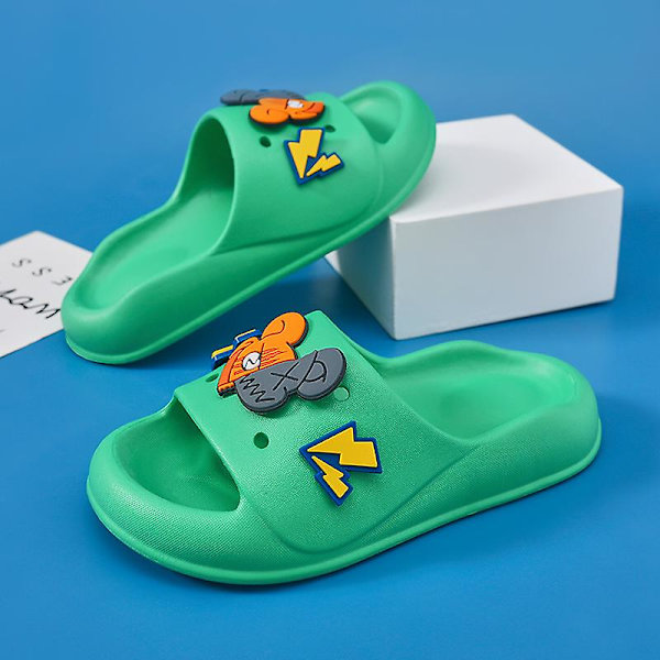 Barn Strandtofflor Modesandaler Utomhus Halkfria inomhusskor Yj829-2 Green 170